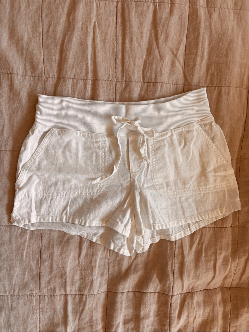 Urban Outfitters White Linen Shorts